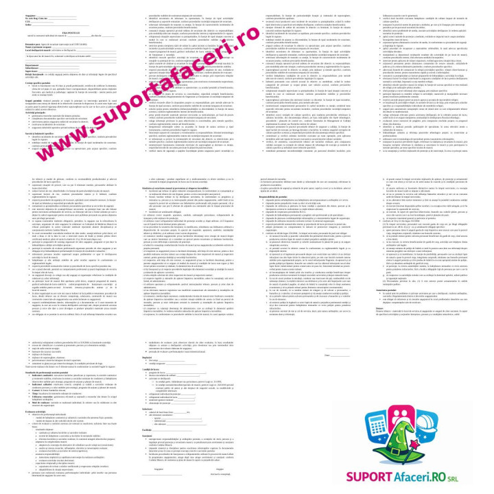 Fișa postului Agent de securitate intervenție – model editabil DOC