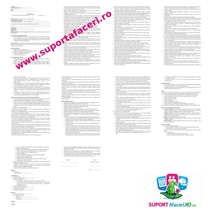 Fișa postului Agent transport valori – model editabil DOC