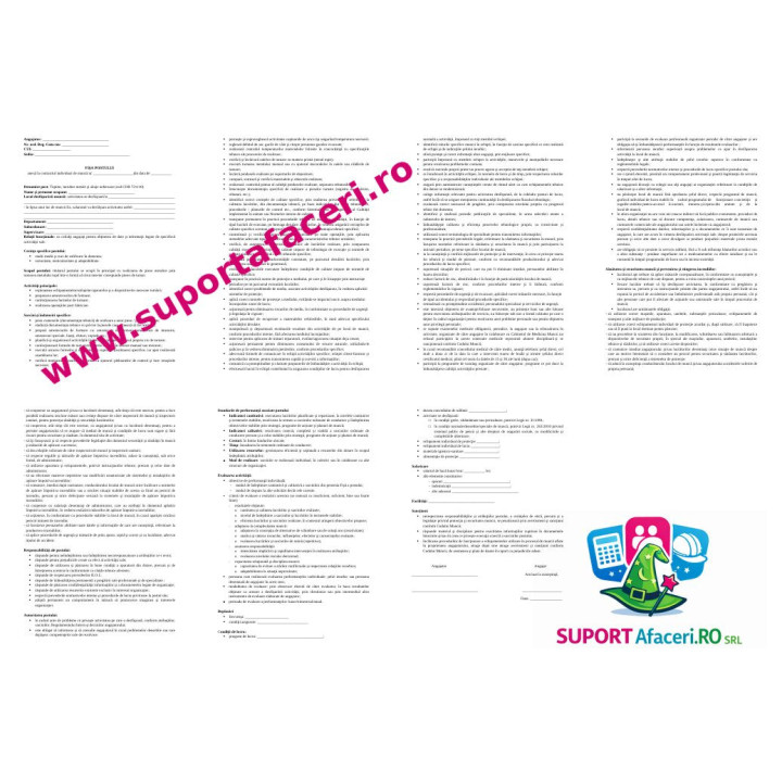 Fișa postului Topitor, turnător metale și aliaje neferoase – model editabil DOC