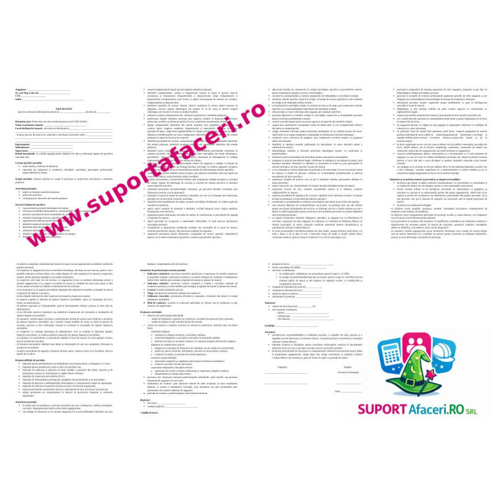 Fișa postului Prelucrător mecanic metale prețioase – model editabil DOC