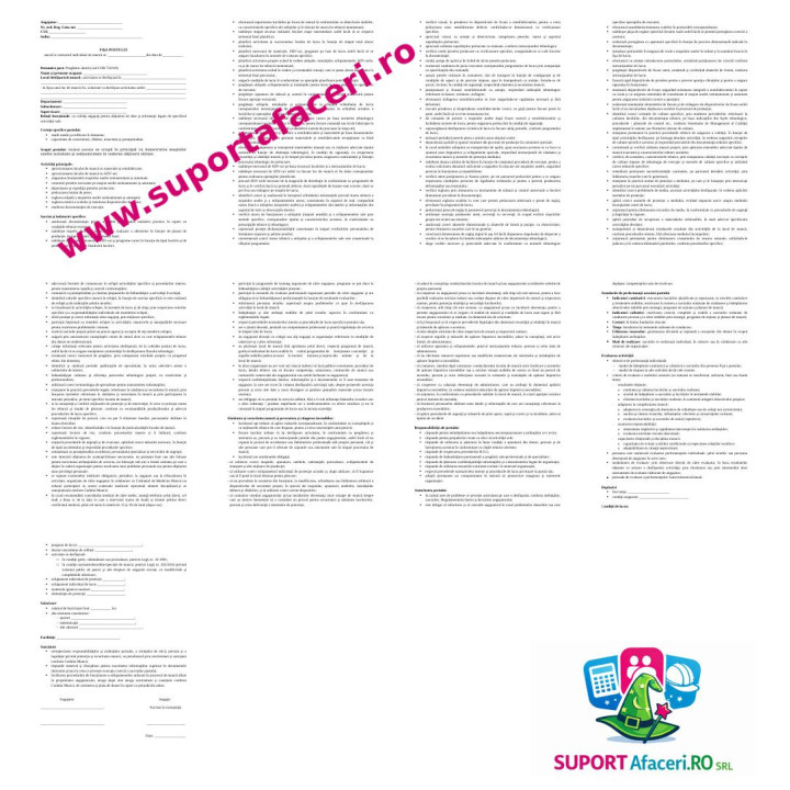 Fișa postului Pregătitor sârmă – model editabil DOC