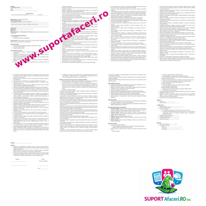 Fișa postului Broșator – model editabil DOC