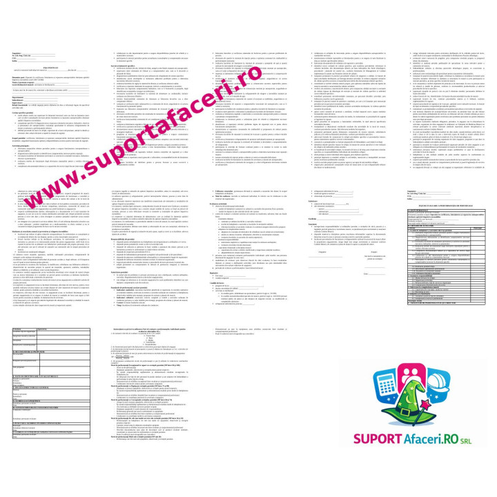 Fișa postului Operator în verificarea, întreținerea și repararea autospecialelor destinate apărării împotriva incendiilor – model editabil DOC