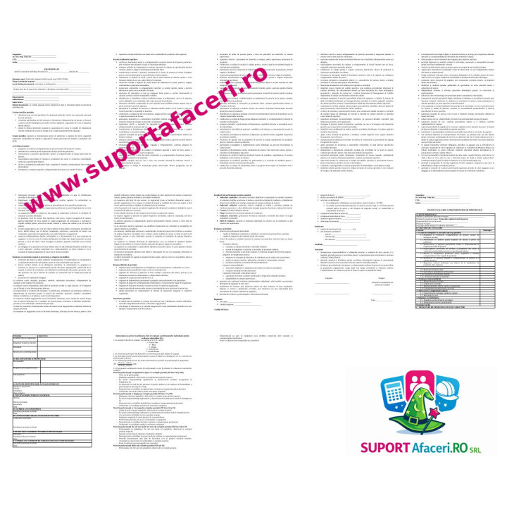 Fișa postului Prelucrător topitură sticlă la presă – model editabil DOC