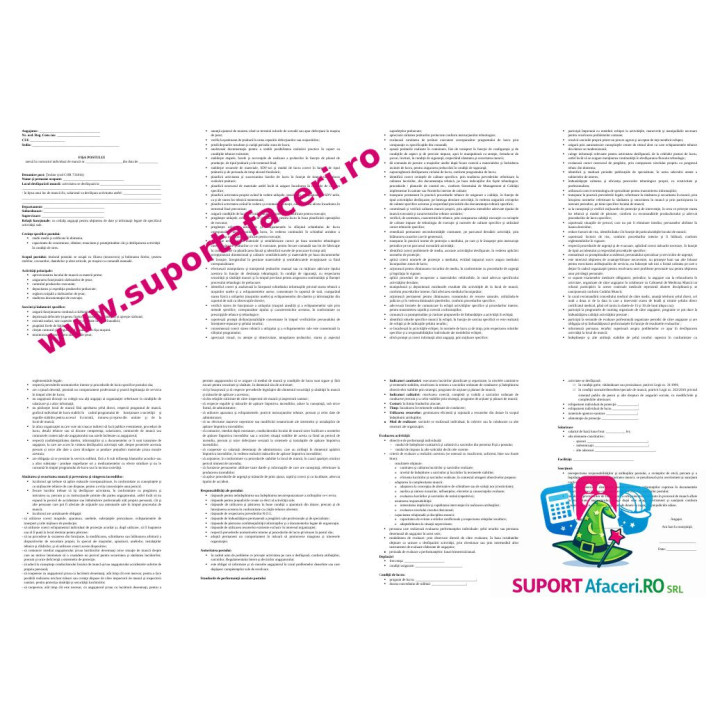 Fișa postului Țesător – model editabil DOC