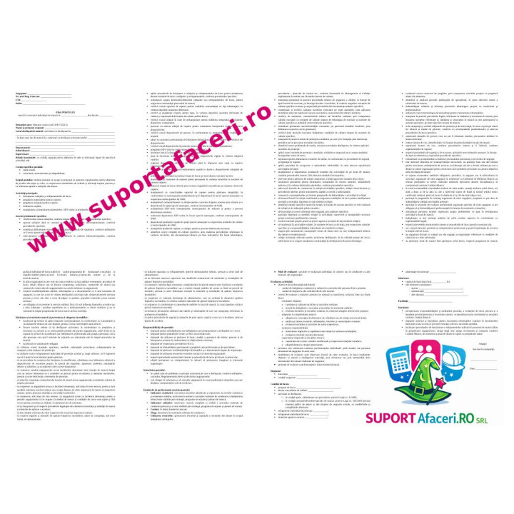 Fișa postului Operator xerox – model editabil DOC