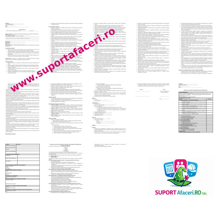 Fișa postului Blănar - confecționer îmbrăcăminte din blană, după comandă – model editabil DOC