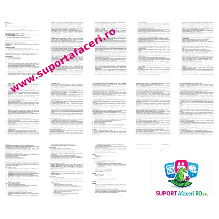 Fișa postului Scafandru șef grup – model editabil DOC