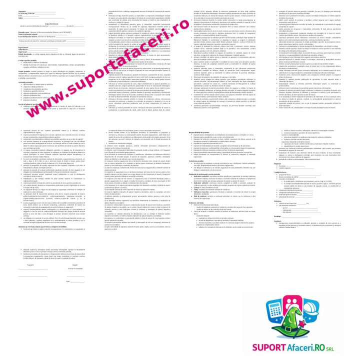 Fișa postului Operator la fabricarea produselor făinoase – model editabil DOC