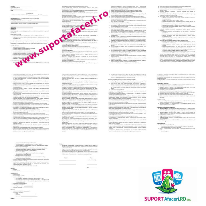 Fișa postului Mecanic de exploatare în cultură mare – model editabil DOC