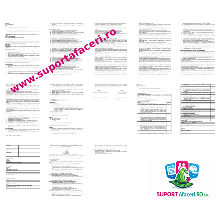 Fișa postului Tehnician pentru sisteme de detecție, supraveghere video, control acces – model editabil DOC
