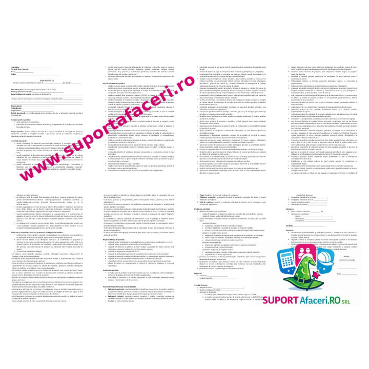 Fișa postului Consilier inginer horticol – model editabil DOC