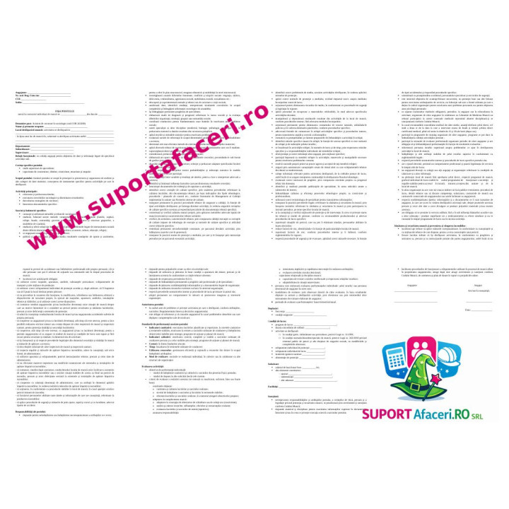 Fișa postului Asistent de cercetare în sociologie – model editabil DOC