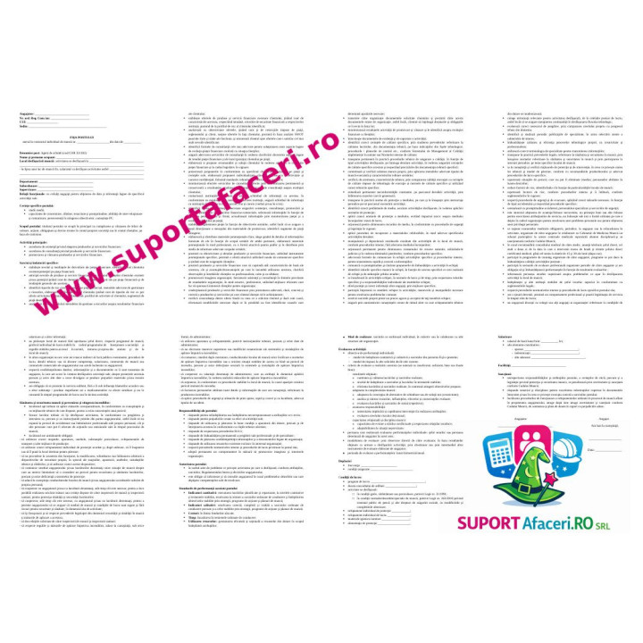 Fișa postului Agent de schimb – model editabil DOC