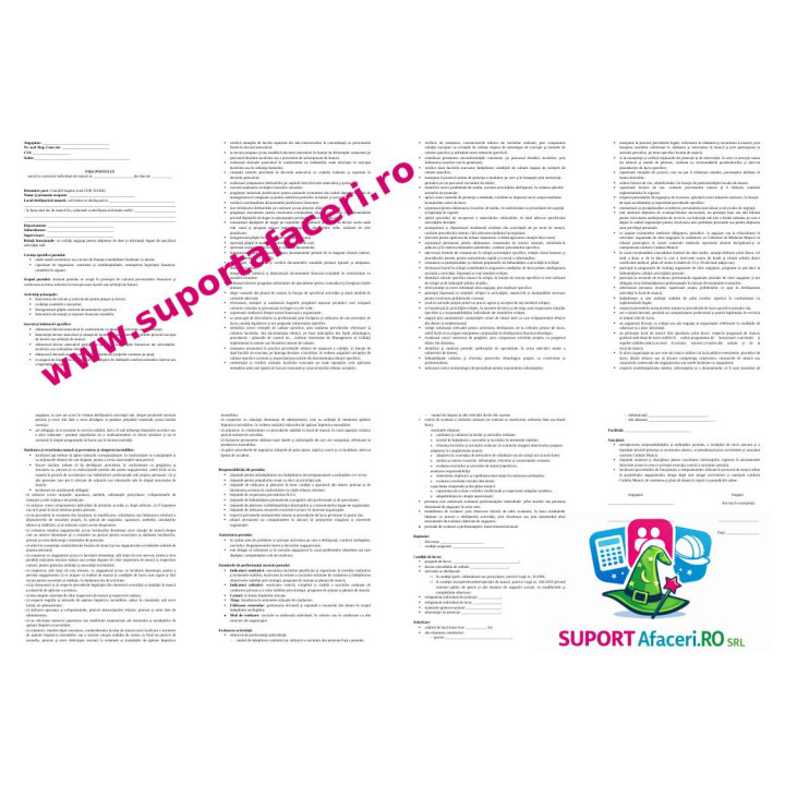 Fișa postului Contabil bugetar – model editabil DOC