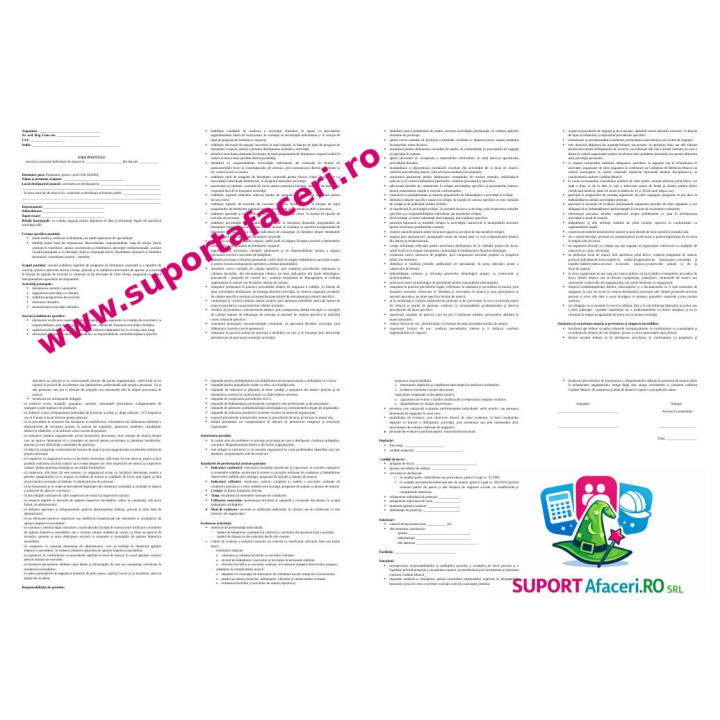 Fișa postului Preparator sportiv – model editabil DOC